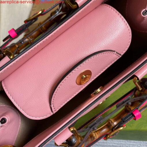 Replica Gucci Diana small tote bag top handle bag 660195 Pink 8