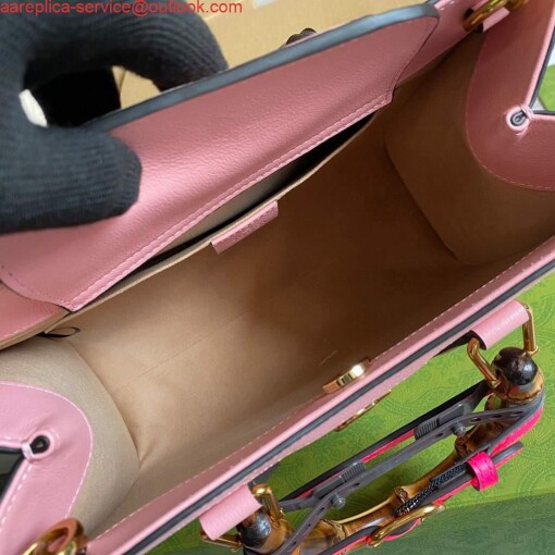 Replica Gucci Diana small tote bag top handle bag 660195 Pink 9