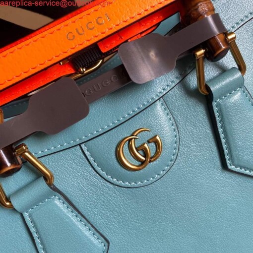 Replica Gucci Diana small tote bag top handle bag 660195 Lake Blue 5