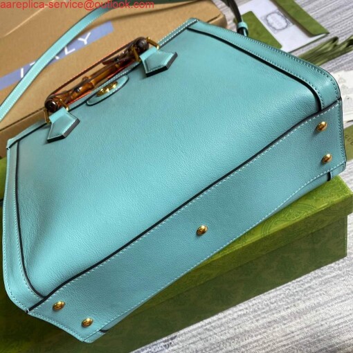 Replica Gucci Diana small tote bag top handle bag 660195 Lake Blue 6