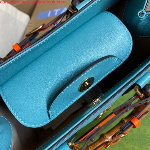 Replica Gucci Diana small tote bag top handle bag 660195 Lake Blue 8