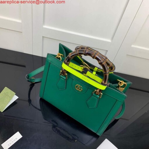 Replica Gucci Diana small tote bag top handle bag 660195 Green 2