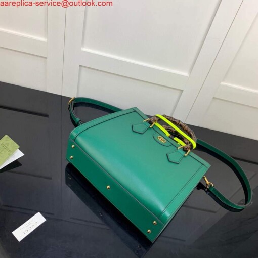 Replica Gucci Diana small tote bag top handle bag 660195 Green 6