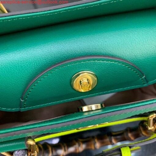 Replica Gucci Diana small tote bag top handle bag 660195 Green 7
