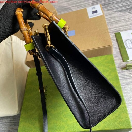 Replica Gucci Diana small tote bag top handle bag 660195 Black 3