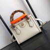 Replica Gucci Diana Mini tote bag top handle bag Gucci ‎655661 Grey With Red 10