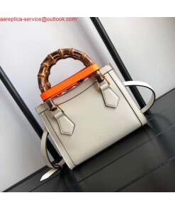Replica Gucci Diana Mini tote bag top handle bag Gucci ‎655661 White 2