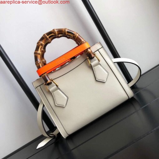 Replica Gucci Diana Mini tote bag top handle bag Gucci ‎655661 White 2