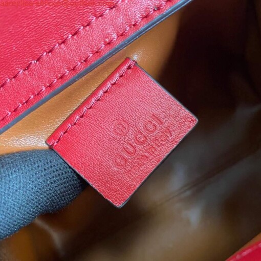 Replica Gucci Diana Mini tote bag top handle bag Gucci ‎655661 Grey With Red 7