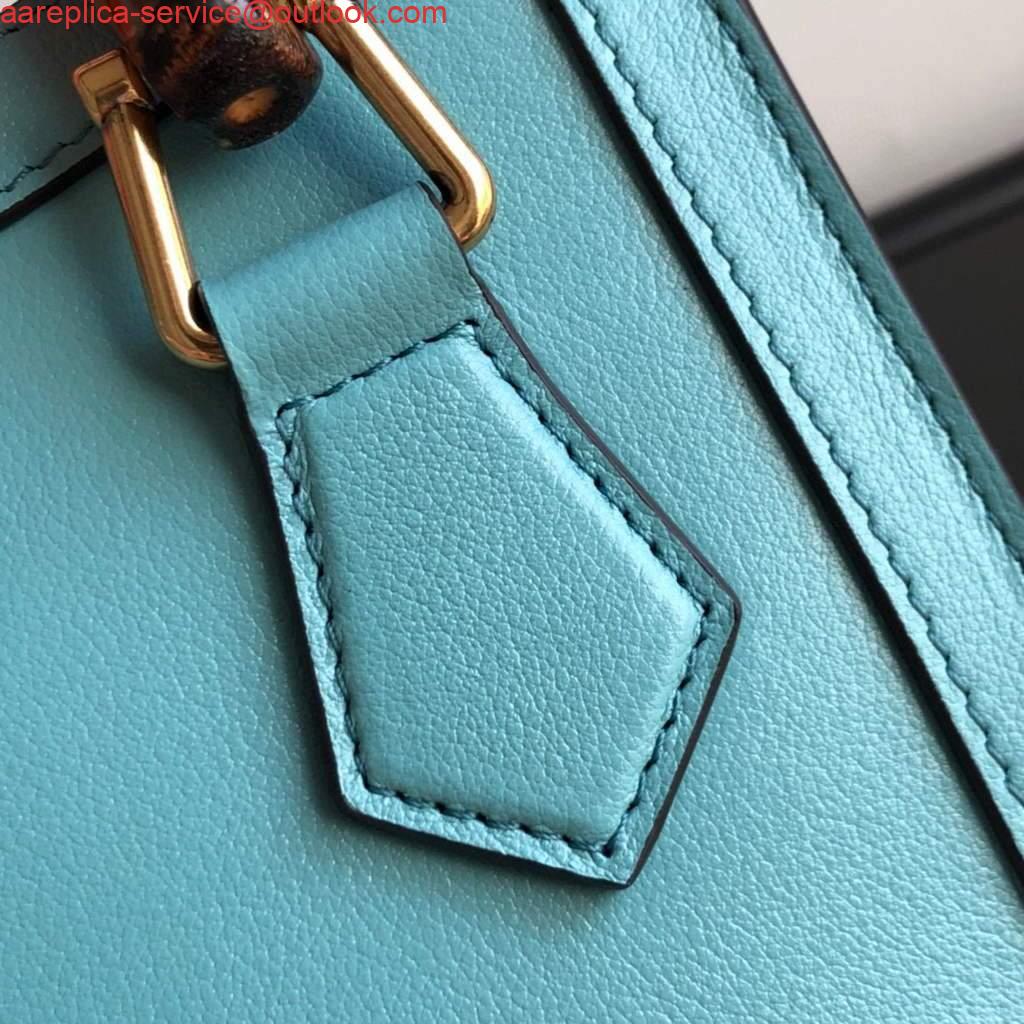 Replica Gucci Diana Mini tote bag top handle bag Gucci 655661 Lake Blue 6 Replica Gucci Diana Mini tote bag top handle bag Gucci 655661 Lake Blue 6