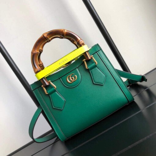 Replica Gucci Diana Mini tote bag top handle bag Gucci 655661 Green