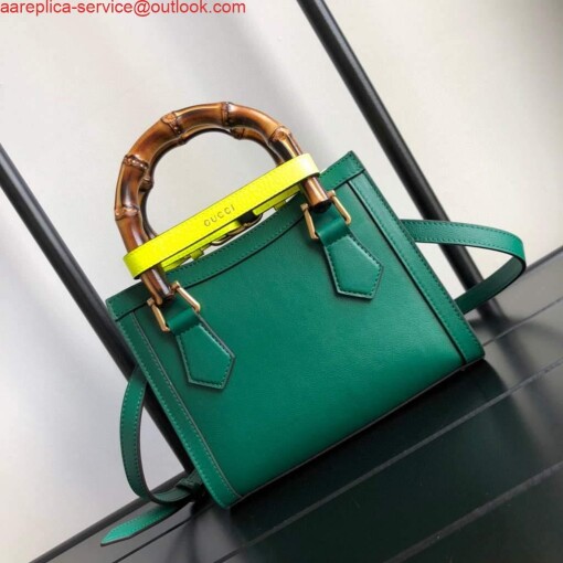 Replica Gucci Diana Mini tote bag top handle bag Gucci 655661 Green 2