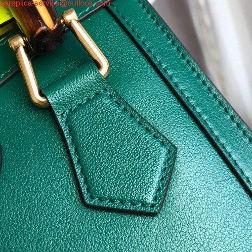 Replica Gucci Diana Mini tote bag top handle bag Gucci 655661 Green 6