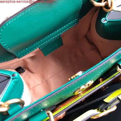 Replica Gucci Diana Mini tote bag top handle bag Gucci 655661 Green 8
