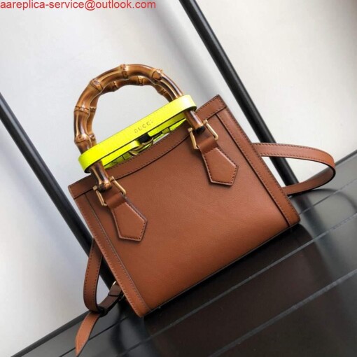 Replica Gucci Diana Mini tote bag top handle bag Gucci 655661 Brown 2