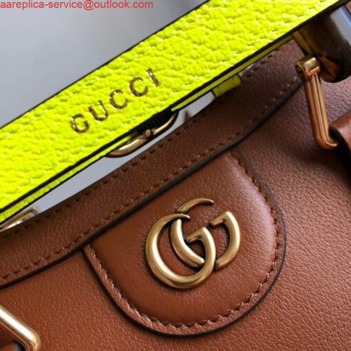 Replica Gucci Diana Mini tote bag top handle bag Gucci 655661 Brown 5