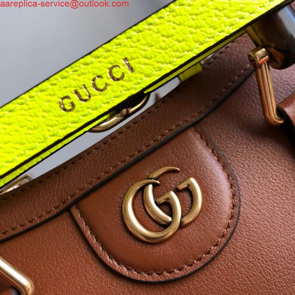 Replica Gucci Diana Mini tote bag top handle bag Gucci 655661 Brown 5 Replica Gucci Diana Mini tote bag top handle bag Gucci 655661 Brown 5