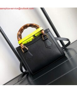 Replica Gucci Diana Mini tote bag top handle bag Gucci 655661 Black 2