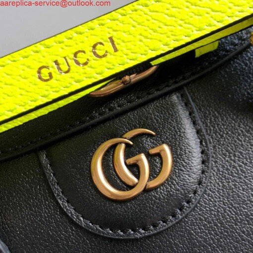 Replica Gucci Diana Mini tote bag top handle bag Gucci 655661 Black 5