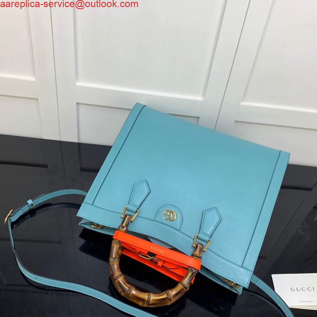 Replica Gucci Diana medium tote bag Gucci 655658 Blue 3 Replica Gucci Diana medium tote bag Gucci 655658 Blue 3
