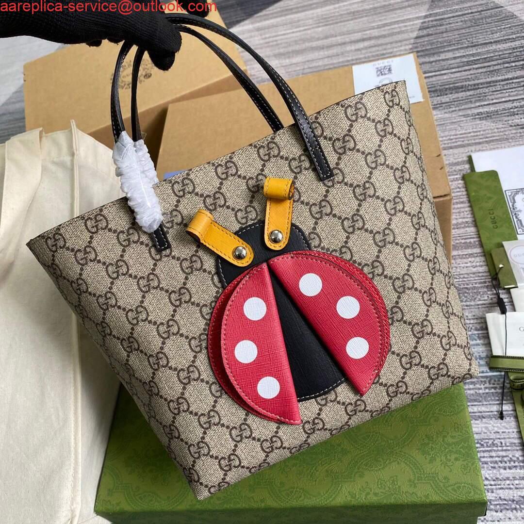 Replica Gucci 666288 Ladybug Tote Bag Brown 3 Replica Gucci 666288 Ladybug Tote Bag Brown 3