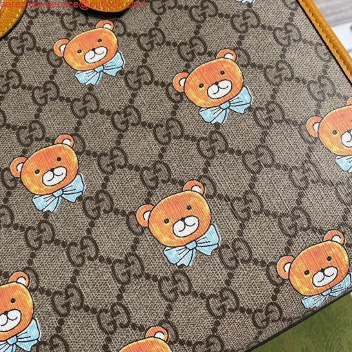 Replica Gucci 660531 GG KAI Cooperation Teddy Bear Tote Bag Tan 6