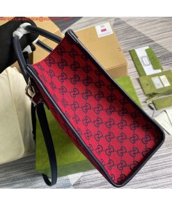 Replica Gucci 659983 GG Multicolour Small Tote Bag Red 2