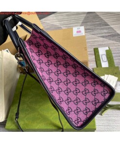 Replica Gucci 659983 GG Multicolour Small Tote Bag Purple 2