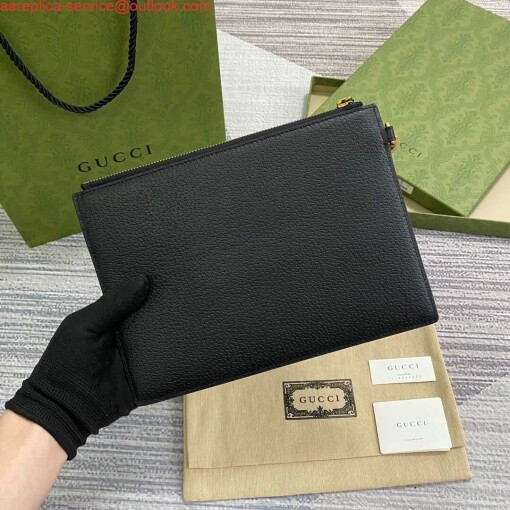 Replica Gucci 658562 GG Marmont pouch Black