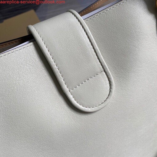 Replica Gucci 649577 Medium Tote With Double G White Leather 6