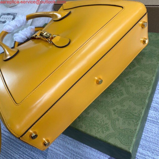 Replica Gucci 649016 Gucci Jackie 1961 Medium Tote Bag Yellow 3