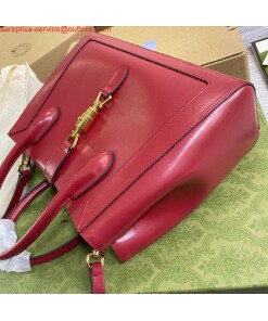 Replica Gucci 649016 Gucci Jackie 1961 Medium Tote Bag Red 2
