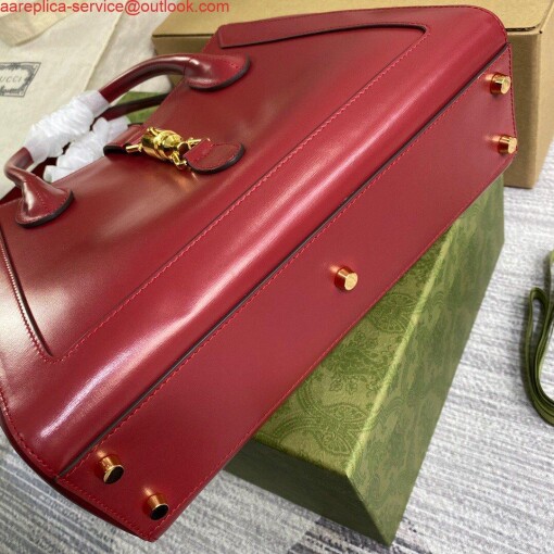 Replica Gucci 649016 Gucci Jackie 1961 Medium Tote Bag Red 3