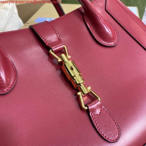 Replica Gucci 649016 Gucci Jackie 1961 Medium Tote Bag Red 4