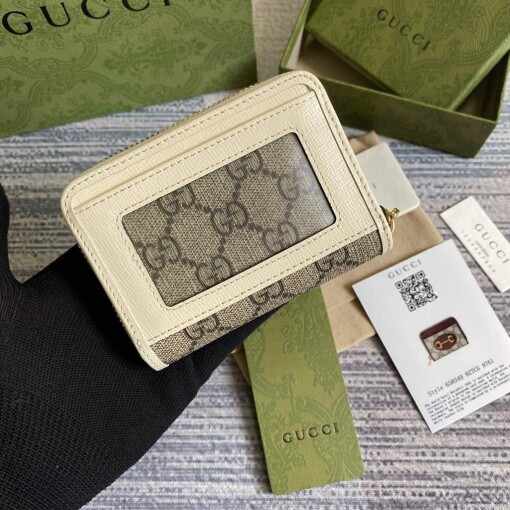 Replica Gucci ‎‎658549 Gucci Horsebit 1955 Card Case White