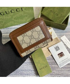 Replica Gucci ‎‎658549 Gucci Horsebit 1955 Card Case Brown