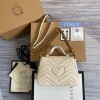 Replica Gucci ‎547260 GG Marmont Mini Top Handle Bag White and printer 9