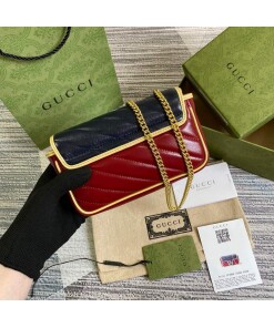 Replica Gucci Online Exclusive GG Marmont mini bag Gucci 574969 Navy and Wine Red