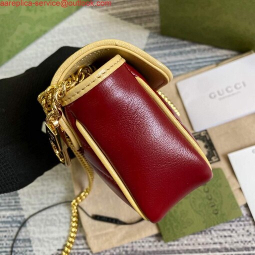 Replica Gucci Online Exclusive GG Marmont mini bag Gucci 574969 Navy and Wine Red 2