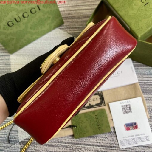 Replica Gucci Online Exclusive GG Marmont mini bag Gucci 574969 Navy and Wine Red 3