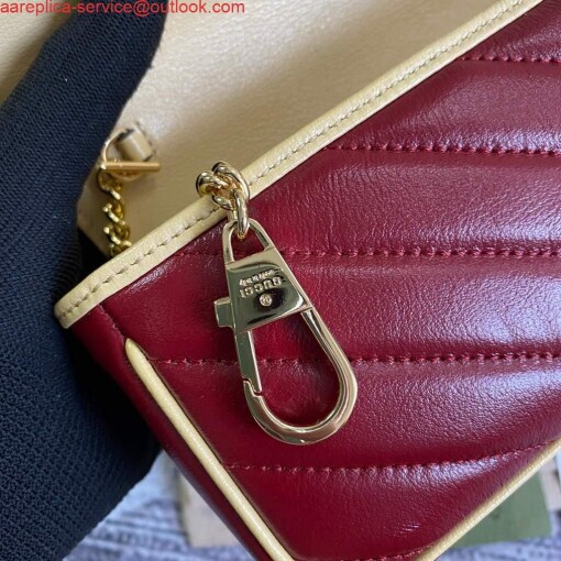 Replica Gucci Online Exclusive GG Marmont mini bag Gucci 574969 Navy and Wine Red 6