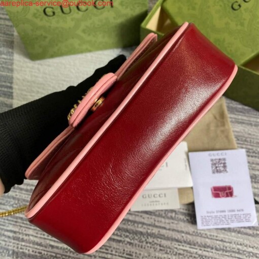 Replica Gucci GG Marmont super mini bag 574969 Wine Red 4