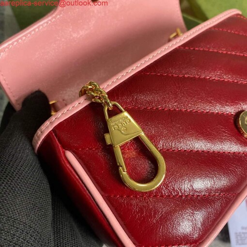 Replica Gucci GG Marmont super mini bag 574969 Wine Red 6