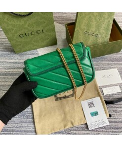 Replica Gucci GG Marmont super mini bag 574969 Green