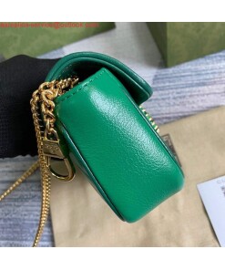 Replica Gucci GG Marmont super mini bag 574969 Green 2