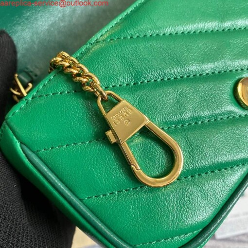 Replica Gucci GG Marmont super mini bag 574969 Green 6