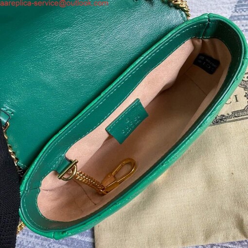 Replica Gucci GG Marmont super mini bag 574969 Green 7