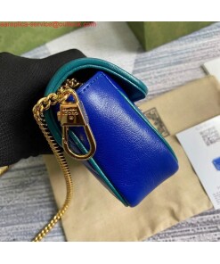 Replica Gucci GG Marmont super mini bag 574969 Blue 2