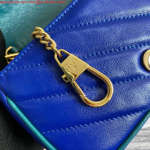 Replica Gucci GG Marmont super mini bag 574969 Blue 6