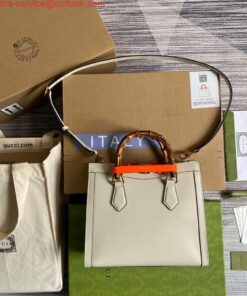 Replica Gucci Diana small tote bag top handle bag 660195 White 2
